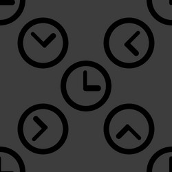 Watch web icon flat design seamless pattern vector