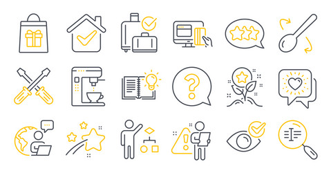 Set business icons such as algorithm friends vector