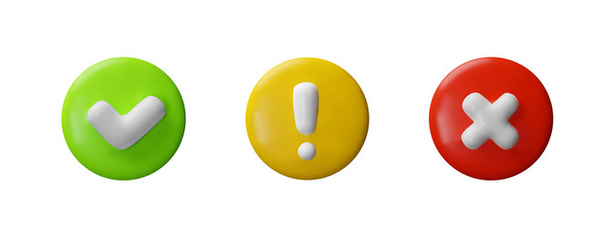 3d render set checkbox vector image