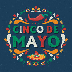 Cinco de Mayo Festive Card Vector Image