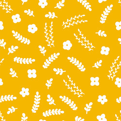 Cute floral seamless pattern with hand drawn Vector Image