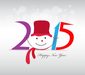 happy new year and merry christmas with snowman Vector Image