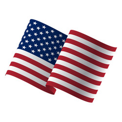 waving flag united states Vector Image