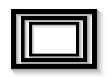 Abstract black frame frame isolated on white Vector Image