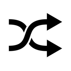 Redirection icon image two intertwining vector