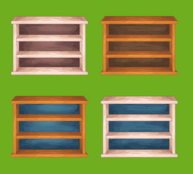 wooden window for game interface with header vector image