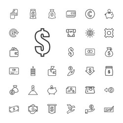 Cash icons vector