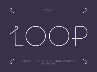 Elegant Loop Font Alphabet Set vector