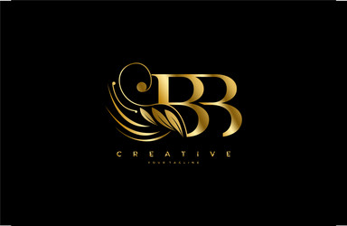 Luxury BB Monogram - Beauty & Flourishes Vector Image