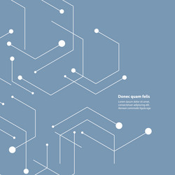 abstract background with molecule structure vector image