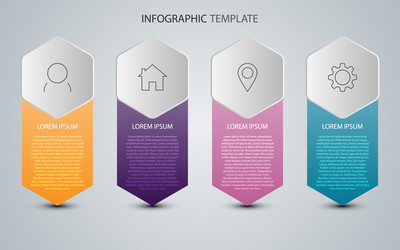 business data with abstract elements graph vector image