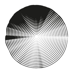 distorted circle shape abstract circular design vector image
