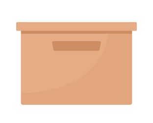 Drawer semi flat color object vector