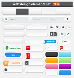 Website design elements black Royalty Free Vector Image