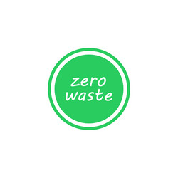 zero waste green circle icon eco label Vector Image