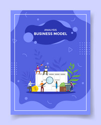 Business canvas model with people man Royalty Free Vector