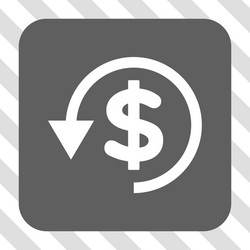 chargeback rounded square button vector image