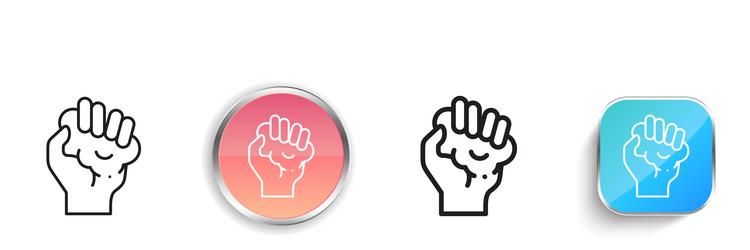 clay crafting icon thin linear regular and button vector image