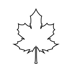 Outline Maple Leaf Icon Flat Vector Stock Vector (Royalty Free) 1643442925