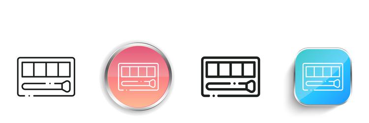 eye shadow icon thin linear regular and button vector image