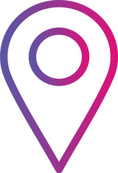 gradient location icon with white background vector image