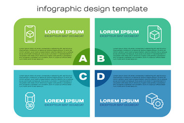 set line 3d printer software isometric cube vector image