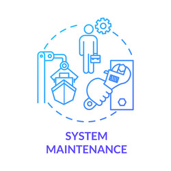 system maintenance blue concept icon shipbuilding vector