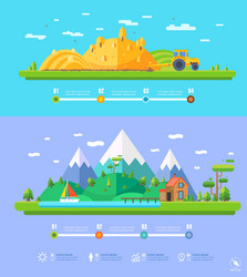 Ecology infographic elements flat design Vector Image