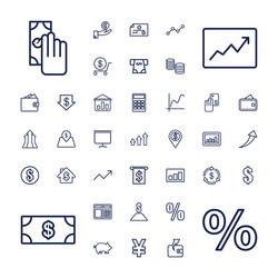 Financial icons vector