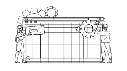 website maintenance vector