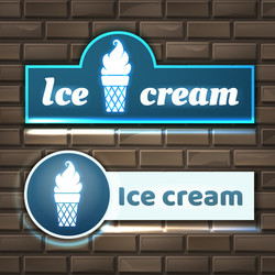 ice cream signboard Vector Image