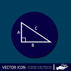 Triangle math symbol icon geometry learning math Vector Image
