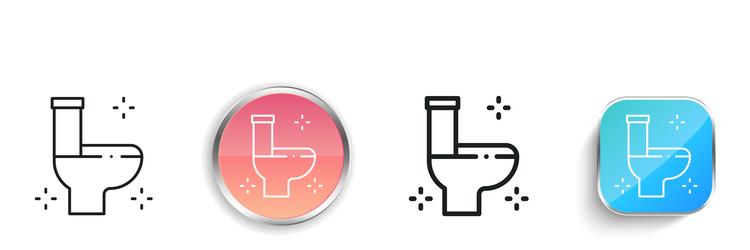 clean icon thin linear regular and button style vector image