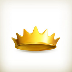 Realistic 3d golden crown Royalty Free Vector Image