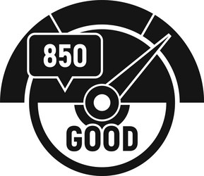 good credit score icon simple style vector