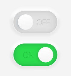 On and off interface toggle web mobile vector