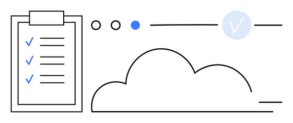 cloud computing integration with task management vector image
