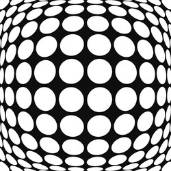 abstract circle pattern with convex protuberant vector image