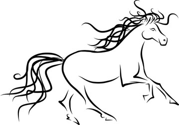 Elegant Horse Sketch - Symbolic Artwork vector
