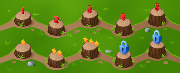 Level select screen Royalty Free Vector Image - VectorStock