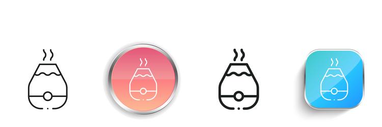 humidifier icon thin linear regular and button vector image