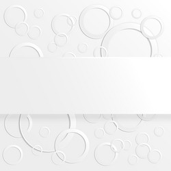 abstract background with 3d paper circles vector image