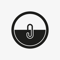 attach file icon for web and mobile ui design vector image