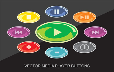 audio video player buttons vector image