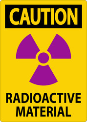 Caution sign radioactive materials Royalty Free Vector Image