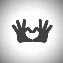 Hand love symbol vector