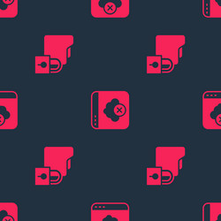 set folder and lock failed access cloud vector image
