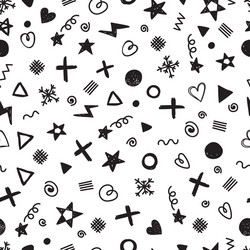 abstract seamless pattern with different design vector image