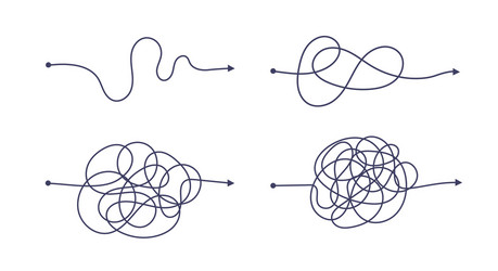 Complex and easy simple way from start to end vector