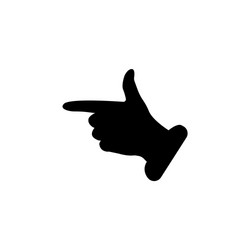 Hand cursor icon black on white background vector